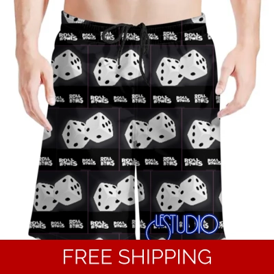 Le Studio Roll the Bones 2 Beach Shorts